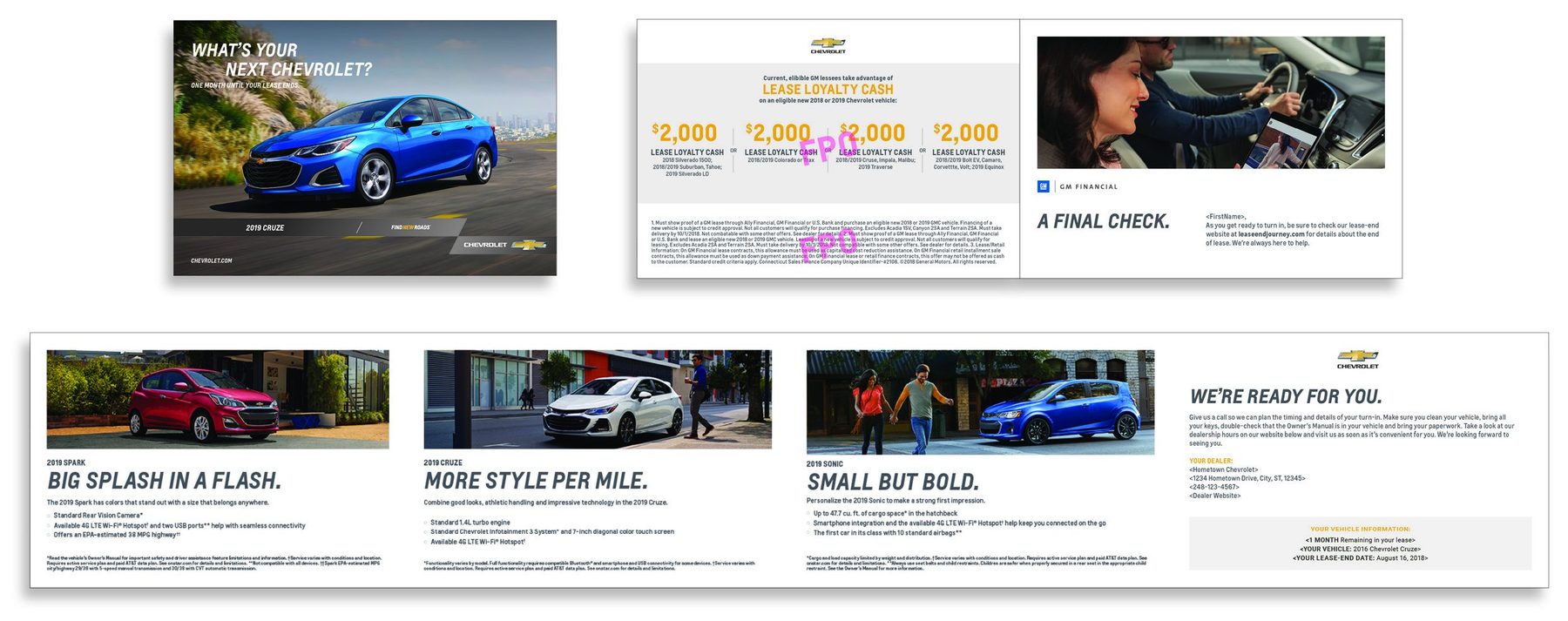Chevrolet lease-end direct mail, one month out: What’s your next Chevrolet?