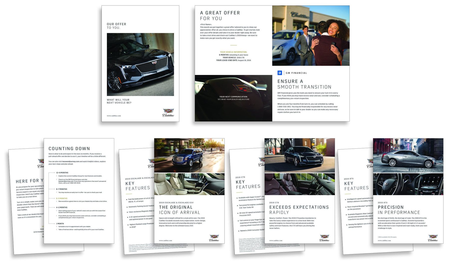 Cadillac lease-end direct mail, six months out: A great offer for you
